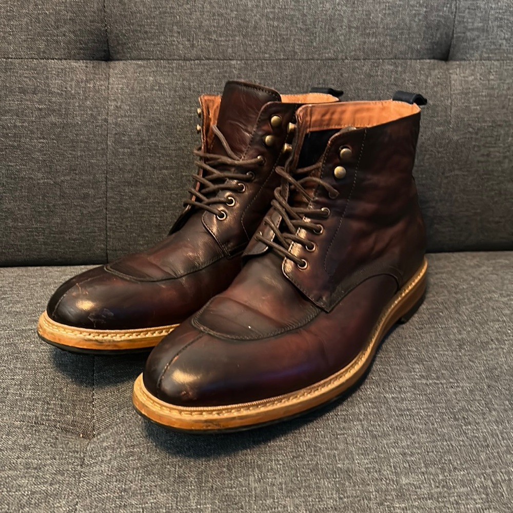 Frank & Oak LACE UP BOOTS sz 12